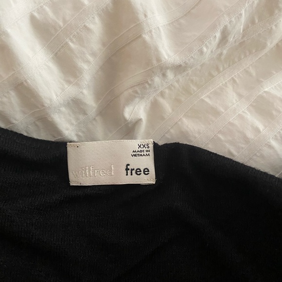 Wilfred free black Anabella off the shoulder mini dress. Size: XXS - Picture 4 of 4